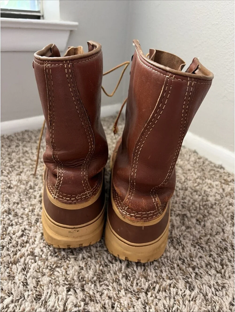 Vintage Sorel Champion Kaufman Boots Men’s Brown Leather Snow Winter Made Canada